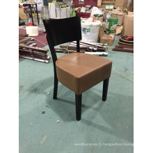 Chaise de café utilisée en gros en cuir brun de meubles de conception européenne
